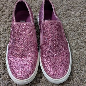 Steve Madden Pink Glitter Kids Sneakers